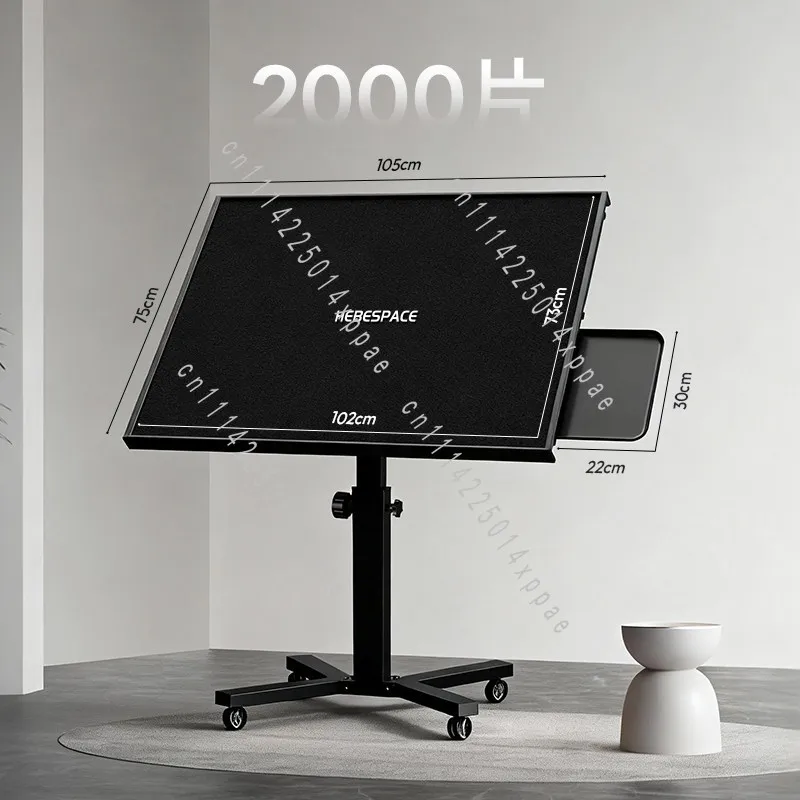 Adjustable Lift and Tilt,Puzzle Table with Drawer Cover, Premium Metal Ergonomic Table