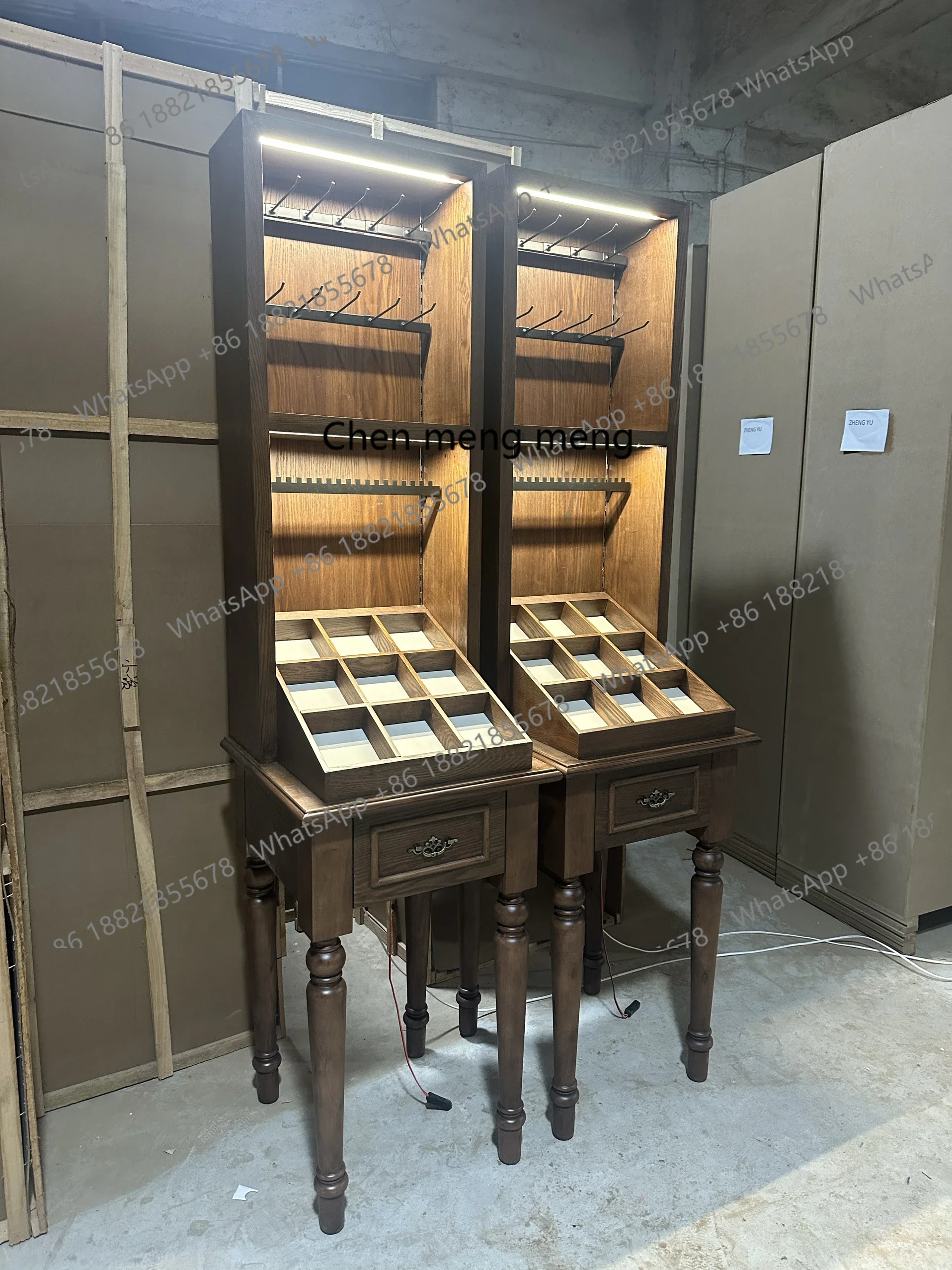 Display Cabinet Retro Style Earrings Necklace Display Cabinet Jewelry Accessories Hair Accessories Display Cabinet Customization