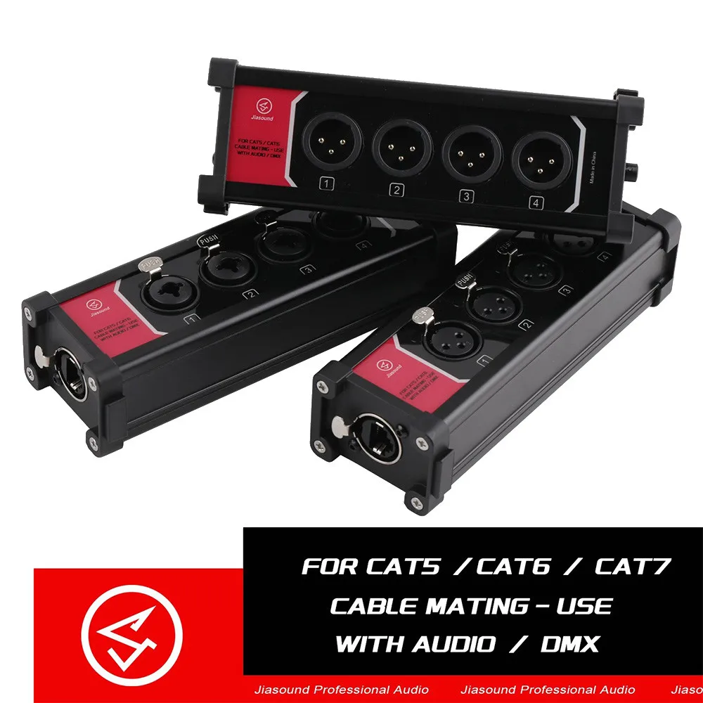 

4 Channel 3 Pin Multi Network XLR Cable for Stage Sound Lighting and Recording Studio Male and Female To RJ45 Ethercon CAT5/6/7