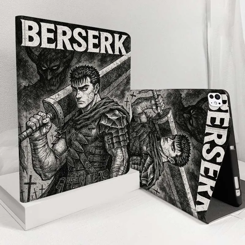 

Anime Berserk Art For iPad Pro Air 5 4 3 13 11 8 7 6 5 10th 7th 6th 10.5 12.9 10.9 Tablet Case