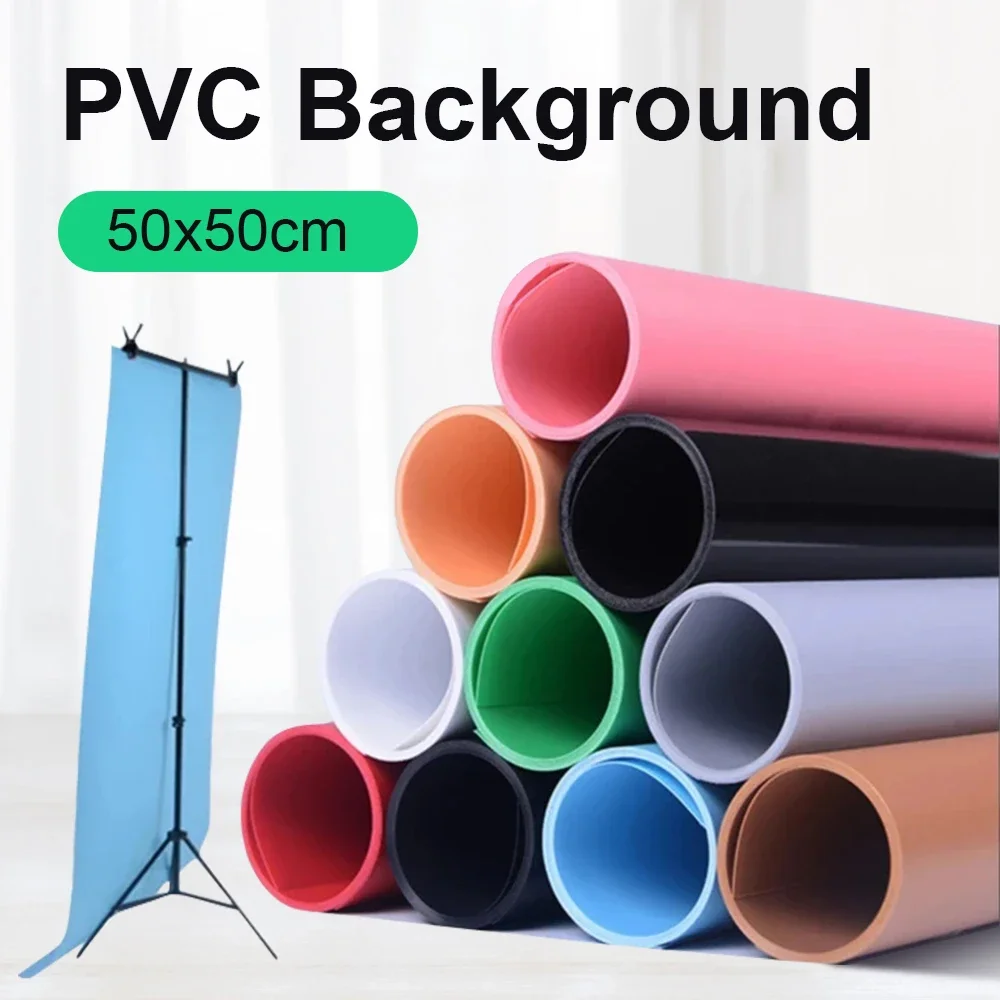 PVC Backdrops for Photographers Photographic Studio Photoshoot Props Pink Black White Photo Background Photography Paper 50x50CM