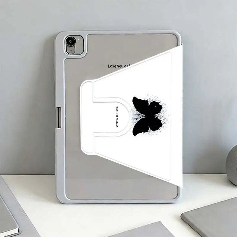360°Rotatable Tri-Fold Stand Cover For iPad 10.2 7/8/9 4/5 10.9 10th IPad Mini6 8.3 Pro 10.5 Pro11 iPad A16 2025 11 Air11/13