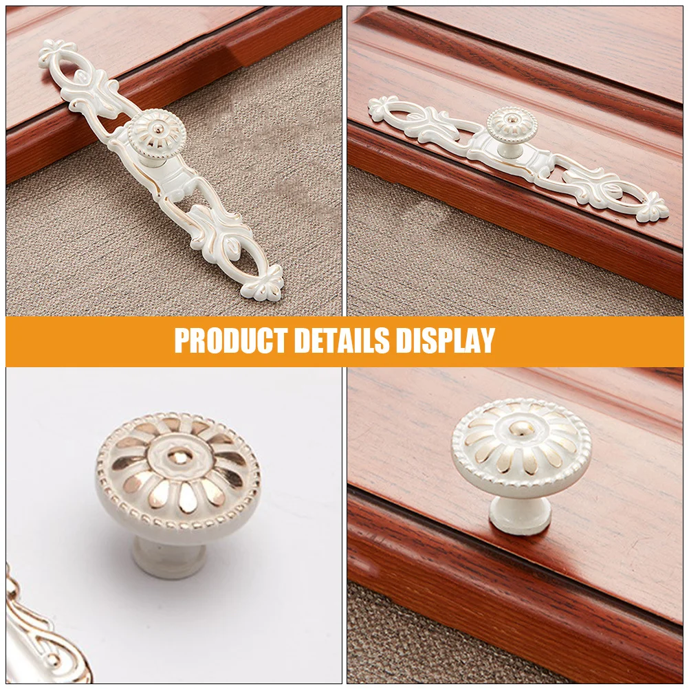 

2Pcs European Style Dresser Knob Zinc Alloy Cabinet Handle Decorative Drawer Pull for Kitchen Bathroom Bedroom Wardrobe