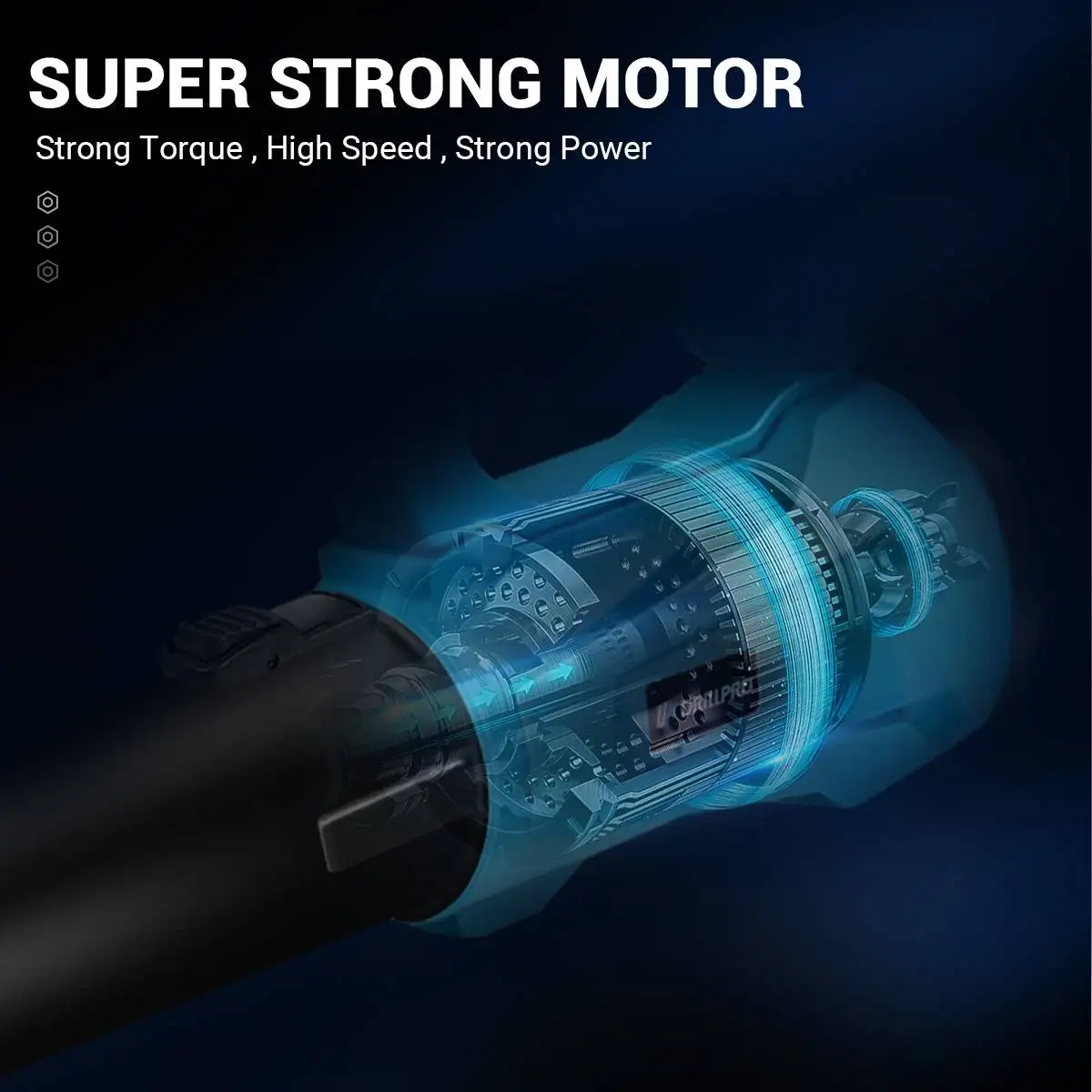 Drillpro 2000W Electric Air Blower Cordless for Makita 18V Battery Leaf Blower Electric Dust Snow Blower Garden Power Tool