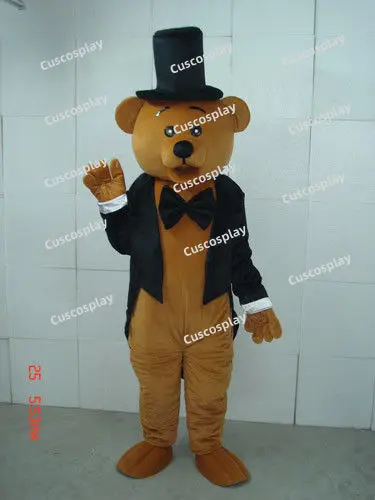 

New Adult Hot Sale Foam Cute Gentleman Bear Fancy Cartoon Mascot Costume Plush Christmas Fancy Dress Halloween Mascot Costume