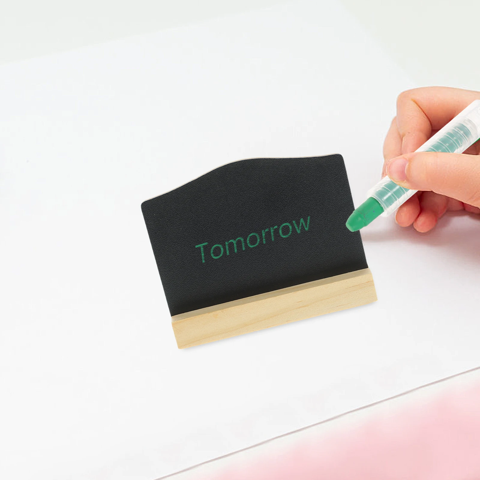 

5Pcs Double-Sided Mini Blackboard with Wooden Stand Small Chalkboards for Table Numbers Menu Signs Wedding Party Place Cards