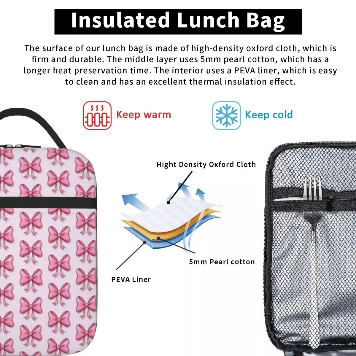 Bestselling Ribbon Modern Snack Bag Teen School Shoulder Lunch Bag