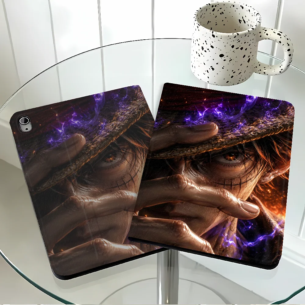 With Pencil Holder Case for Apple iPad 10th 7/8/9th Air 11 13 M4 M3 M2 A16 2026 Pro11 13 Air 4/5/6th Anime One Pieces