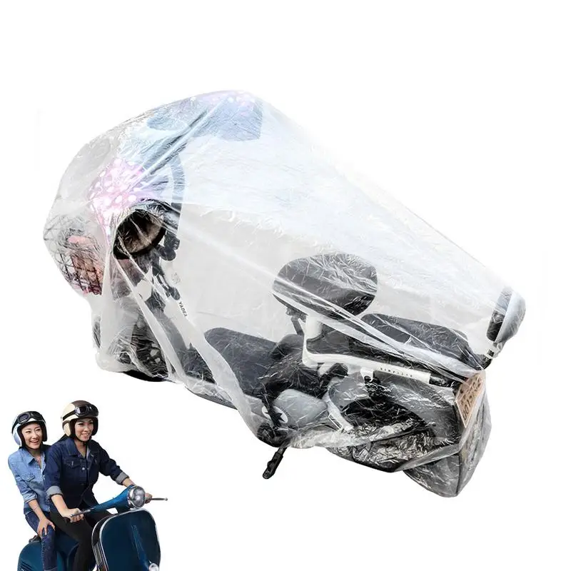 

Clear Motorcycle Cover Motorbike Scooter Covers Universal Waterproof Tear Proof Dust Resistant Transparent Winter Motorcycle