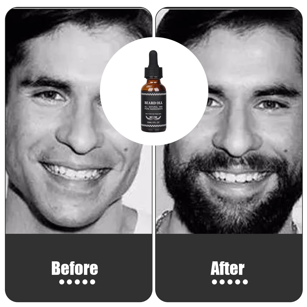 

Growth Liquid 30ml Moisturizing Oil for Men Beard Care Treatment Male Grooming Kit Supplements Travel Size Smooth