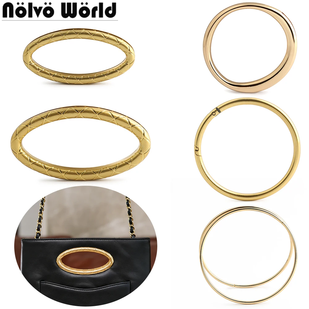 4/10/20PCS Round Metal Bag Handles For Women's Handbag Elegant Clutch Purse Frame Strap Hanging O Ring Spring Clasps Accessories