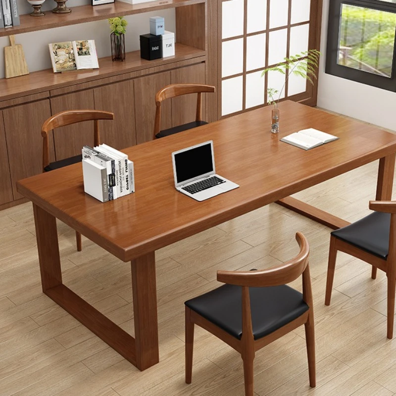 Stable Living room all solid wood long desk leisure area reading table workbench modern simple study table negotiation desk