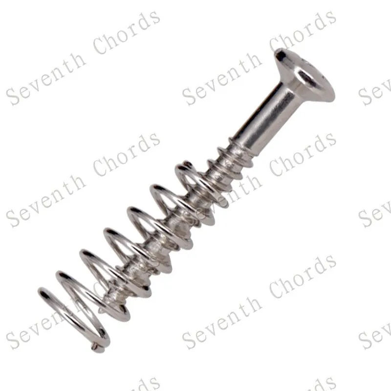 30 sztuk/partia srebrna gitara Humbucker pojedyncza cewka przetworniki wysokość montażu śruby sprężyny akcesoria gitarowe