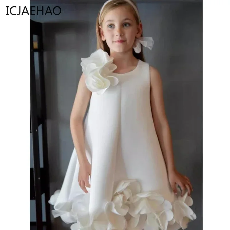 

2025 Luxury Princess Vintage Young Girls Dresse One-piece Wedding Party Graduation Children Kids Clothes s Vestidos