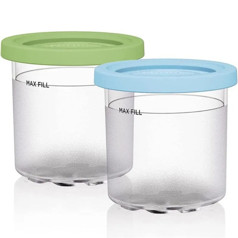 2/4Pcs Ice Cream Pints Cups For NINJA- CREAMI NC300s Series Maker Replacements Storage Jar With Sealing Lids