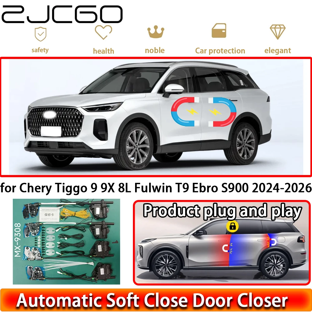 

for Chery Tiggo 9 9X 8L Fulwin T9 Ebro S900 2024-2026 Soft Close Door Kit Power Closing Latch System Auto Pull Door Easy Close