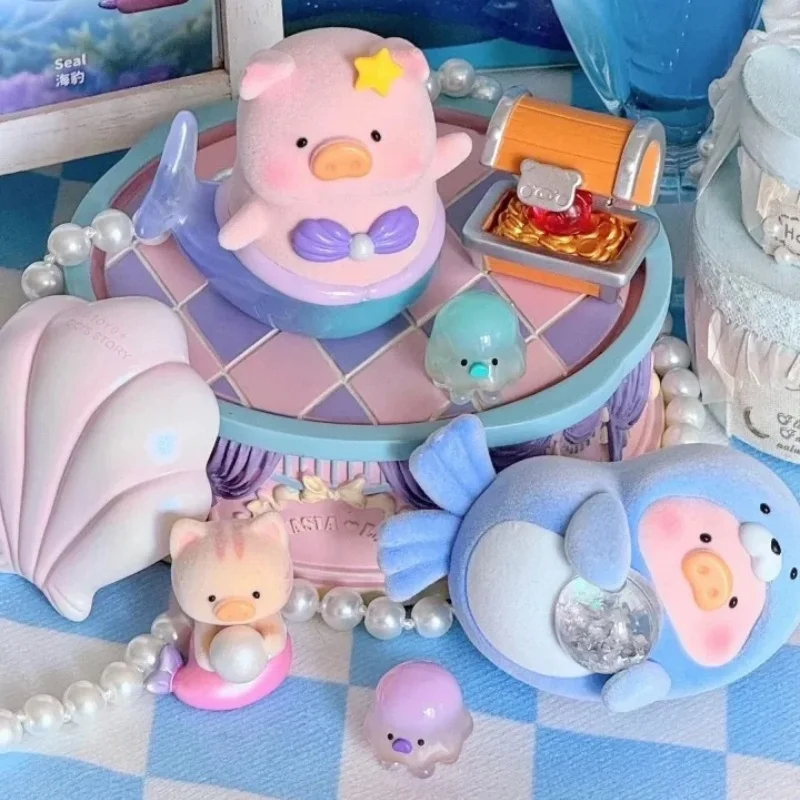 Nowa Oryginalna Figurka Lulu Pig Ocean Series Blind Box Modna Zabawka Lalka Ekspozycja Zabawki Kolekcja na Biurko Tajemnicze Prezenty Niespodzianki