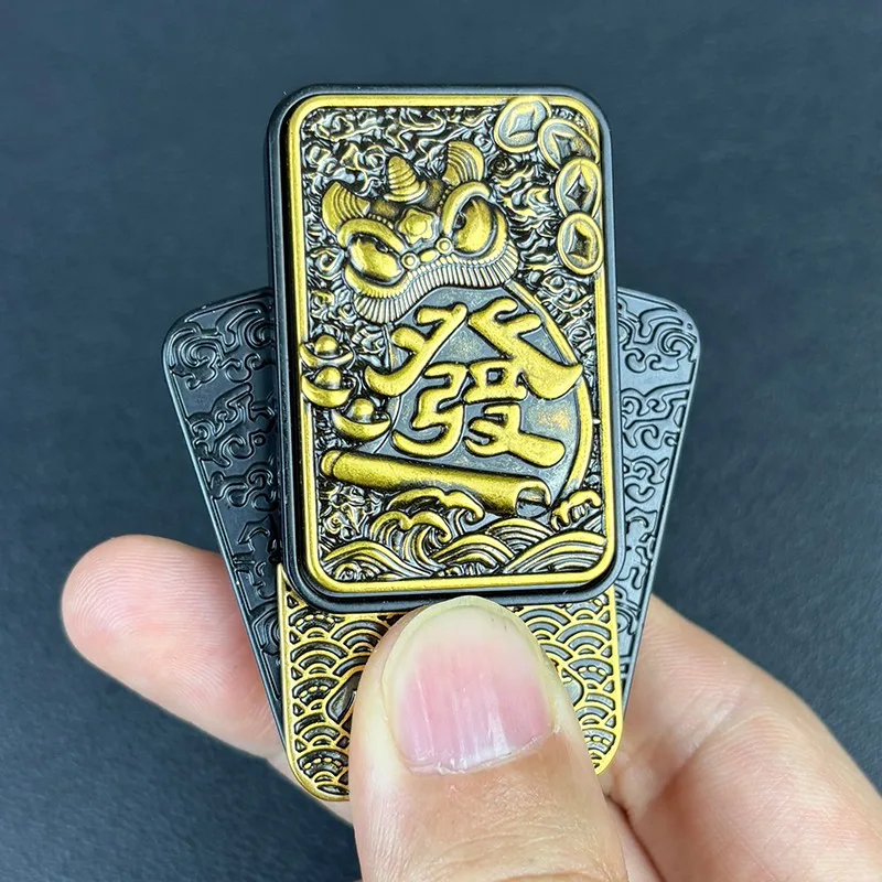 Apen Armor Fidget Magnetic Push Card Plate Coin Eject Metal Mechanical Slider EDC Relieve Stress Relief Toy Adults Anti Anxiety