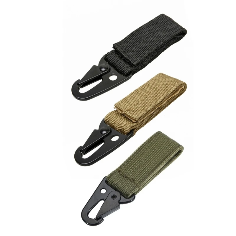 Nylon Webbing Buckle Strap Clip Hanging Key Hook Clip Tactically Carabiner Belt Clip Outdoor Buckle Strap Key Keeper