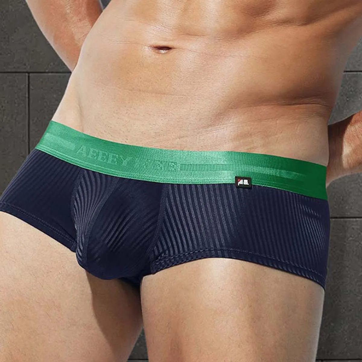 Men Sexy Glossy Ultra-light Striped Low Rise Silk Smooth Boxers Shorts Quickdry Sport Gymnastic Breathable Tight Underwear Pants