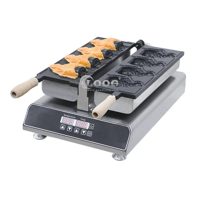 Commercial Catering Equipment Fish Cone Ice Cream Taiyaki Waffle Machine Stainless Steel Best Taiyaki Maker Manufacturer