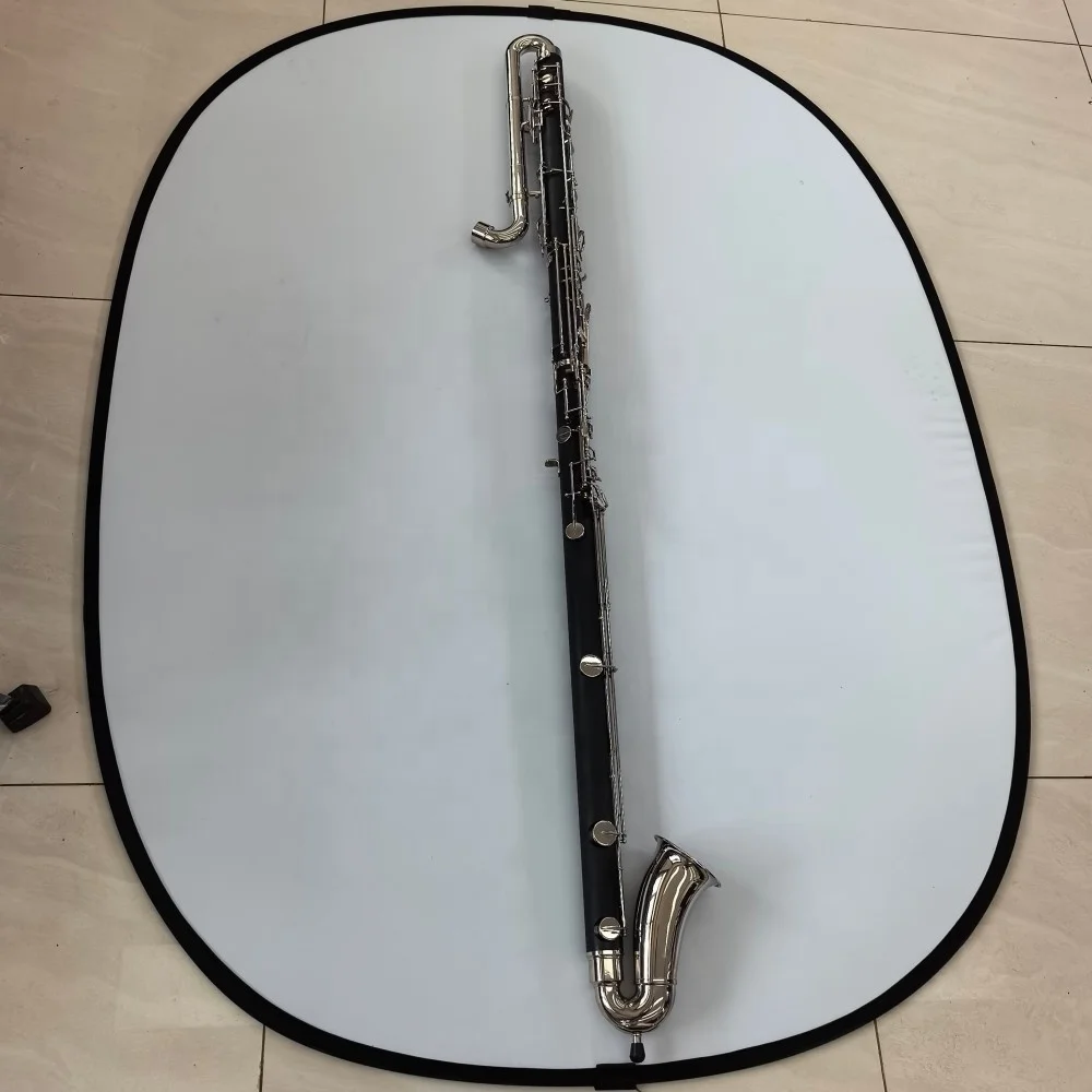 High Grade Plywood Material Body Thick Silver Plated Key Professional Contrabass Clarinet