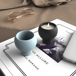 Concrete Candle Cup Silicone Mold Creative Simple Nordic Cement Candlestick Silicone molds