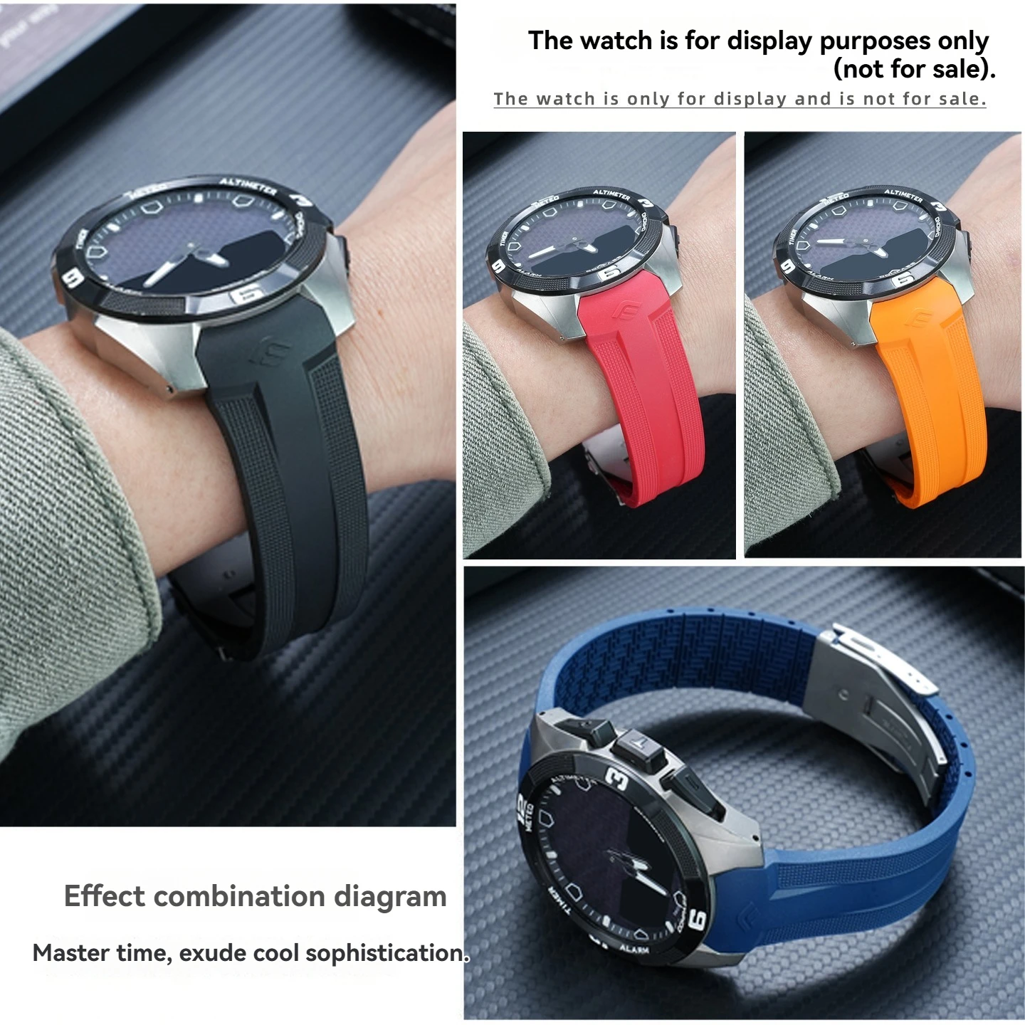 For Tissot Tengzhi Rubber Watch Band T091 Series T0914201853 Silicone Solar Sports Men's Black Red Orange 22mm Waterproof Strap
