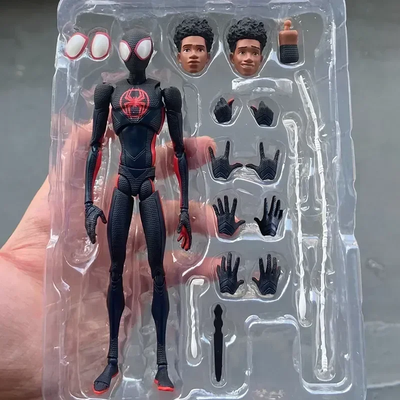 Shf Anime Spider-man Figuarts Miles Morales Gwen Action Figures Gwen Spider Woman Figurine Spiderman Figure Pvc Model Doll Toys