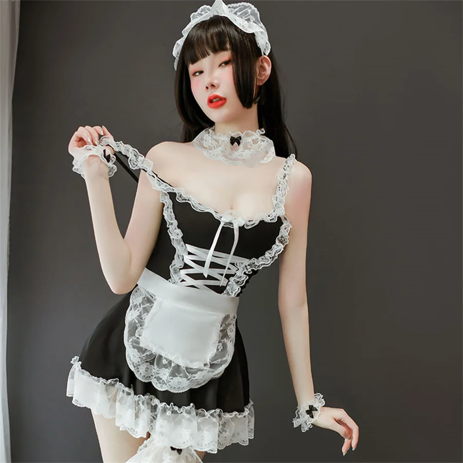 

Women Dress Uniform Cosplay Cute Sexy Lingerie Maid Servant Anime Role Play Party Stage Lolita Clothing Sexy Sleepwear Baby Doll