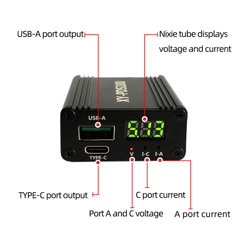 DC + typ C 100W Step-down moduł ładowarki do szybkiego ładowania telefonu komórkowego QC4.0 Pd3.0 ładowanie Flash Huawei SCPFCP Apple PD Qualcomm