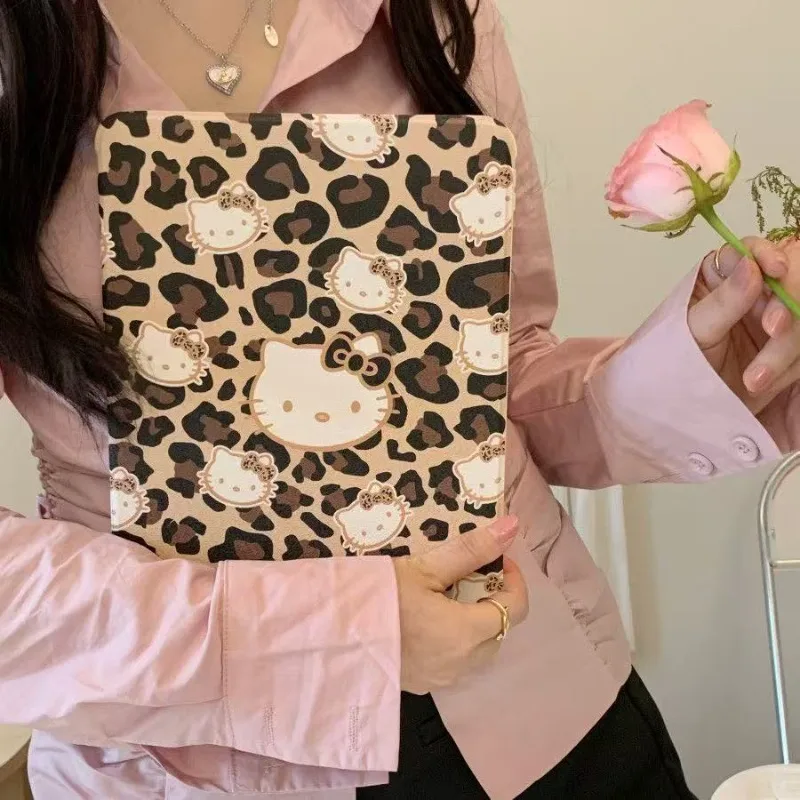 

Чехлы для планшетов Ipad 11th A16 2025 Air7 11in Air4 5 10,9 дюймов 10 9th 10,2 дюйма с леопардовым принтом Kitty Cat Case Mini7 Mini6 8,3 дюйма