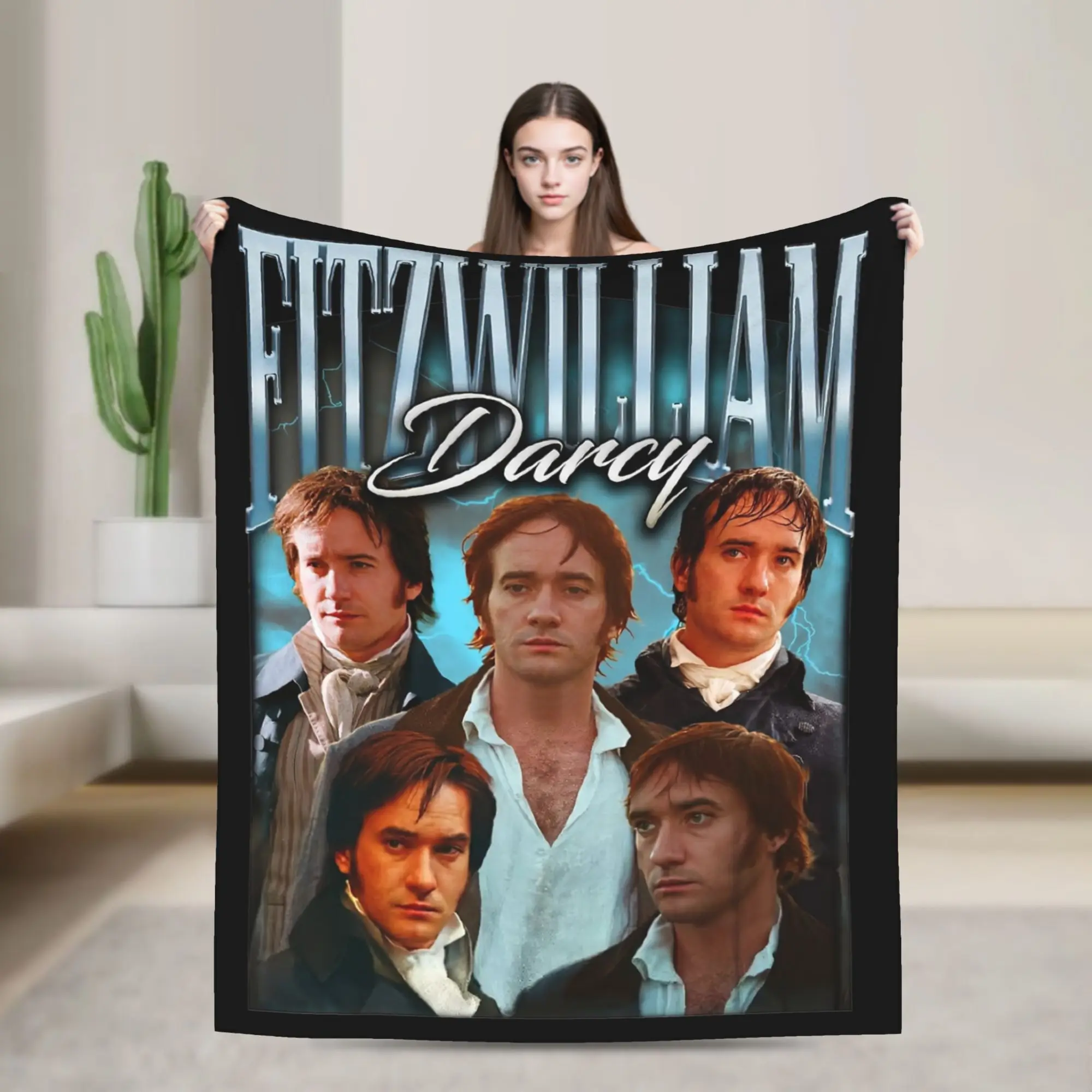 90s Fitzwilliam Darcy Pride And Prejudice Blanket Fleece Decoration   Warm Throw Blanket for Home Couch Plush Thin Quilt