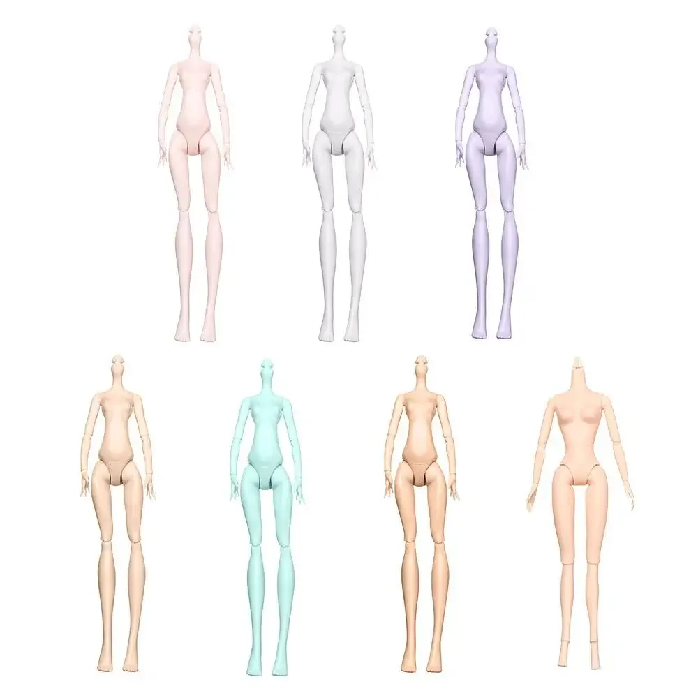 11CM Nude Fashion Dolls Spherical Moveable Joints White Skin Body Dolls Suitable 1/12 Scale Universal Head Change Makeup Gift