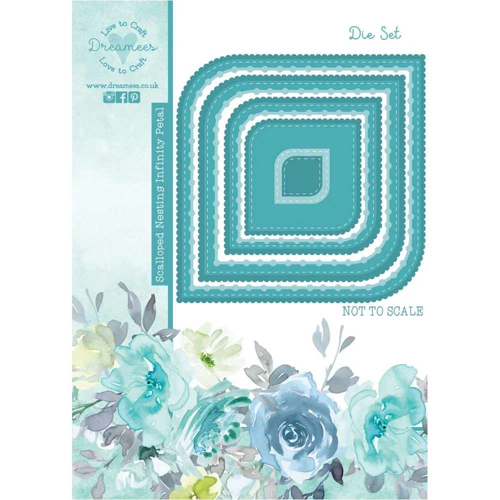 2026 Dreamees Nesting Infinity Petal Fancy Rectangle Die Set Metal Cutting Dies DIY Scrapbook Greeting Diary Handmade Template
