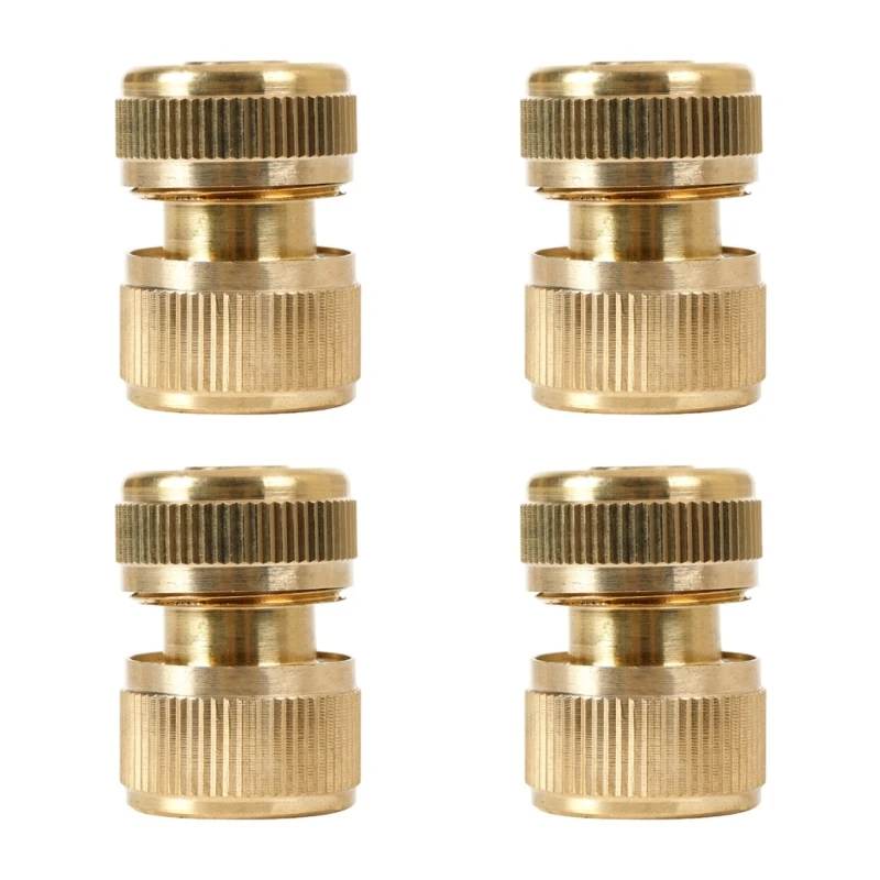 Solid Brass Quick Garden Hose Connector 2 Sets Easy Fast Hose Connection Dropship