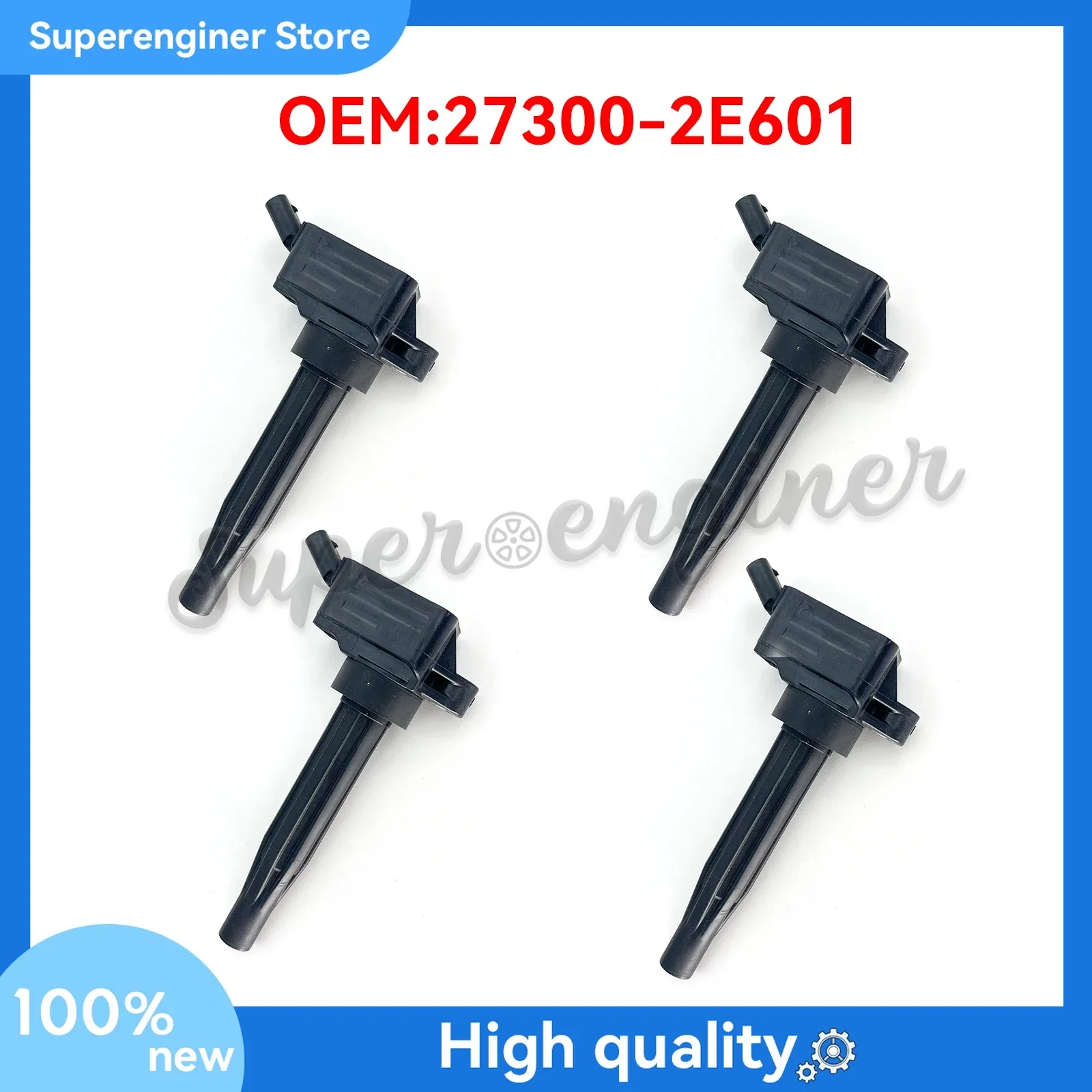 4Pcs Ignition Coil 273002E601 for Hyundai Sonata Elantra Forte Kia Forte 2.0L 27300-2E601