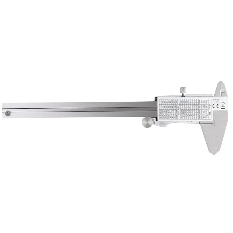 ET50 Green Spelling Stainless Steel Vernier Calipers with Fractions with Metal Digital Mixed Score Display