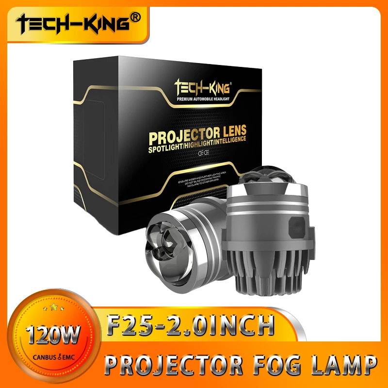 

TECH KING 2PCS F25-2.0INCH LED lens fog lights 6000K projector headlights Front headlights for BMW Toyota Honda and other models