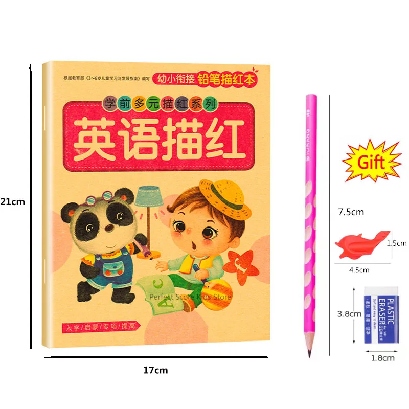 New Writing English Book 48 Pages English Excercise Copybook For Preschool Children Learn English Letters Practice Book Gifts