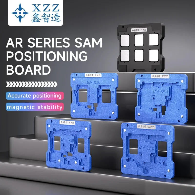 

XZZ AR Positioning Board Set for SAMSUNG S21 S22 S23 S24Ultra Motherboard Middle Frame Planting Tin Magnetic Base with Stencil