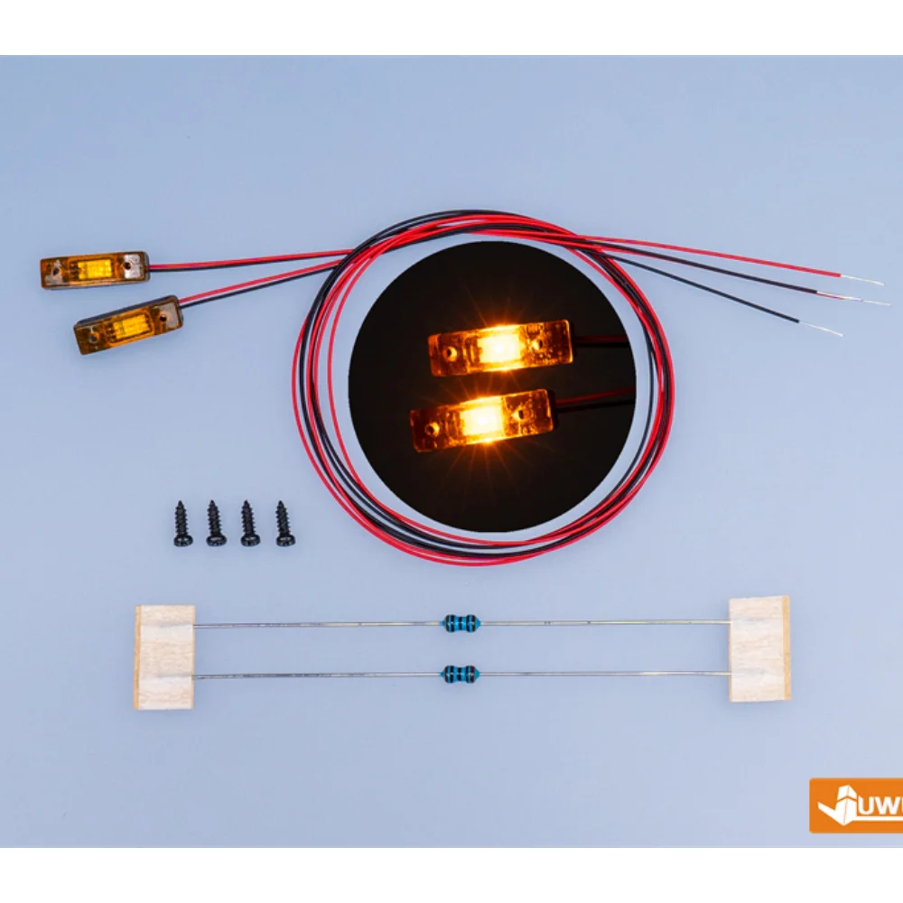 Luz de advertência centro grade ponto luz perfil luz Cbd-05 para tamiya scania 1/14 reboque lama cabeça caminhão largura luz peças diy