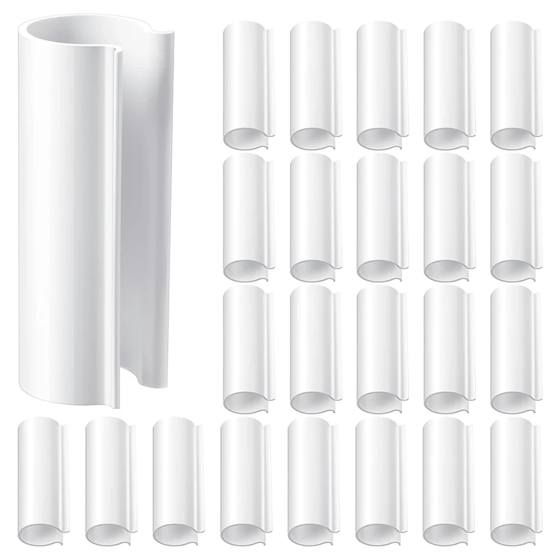 32 PCS Snap Clamp White PVC For PVC Pipe Greenhouses,Row Covers,Pool Cover Clips,Shelters,Bird Protection(For 1/2 Inch PVC Pipe)