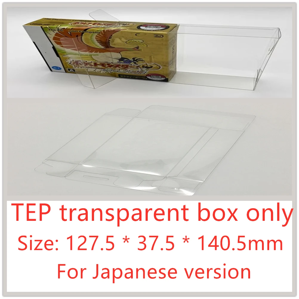 Transparent Storage Box For NDS/Nintendo DS/ Pokémon HeartGold Version/SoulSilver Version Game Collect Boxes Clear Display Case