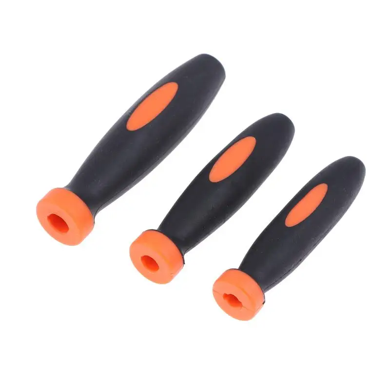 10PCS Rubber File Handles TPR Grip Ergonomic Nonslip Replacement For Small Metal Wood Files Comfortable Hold