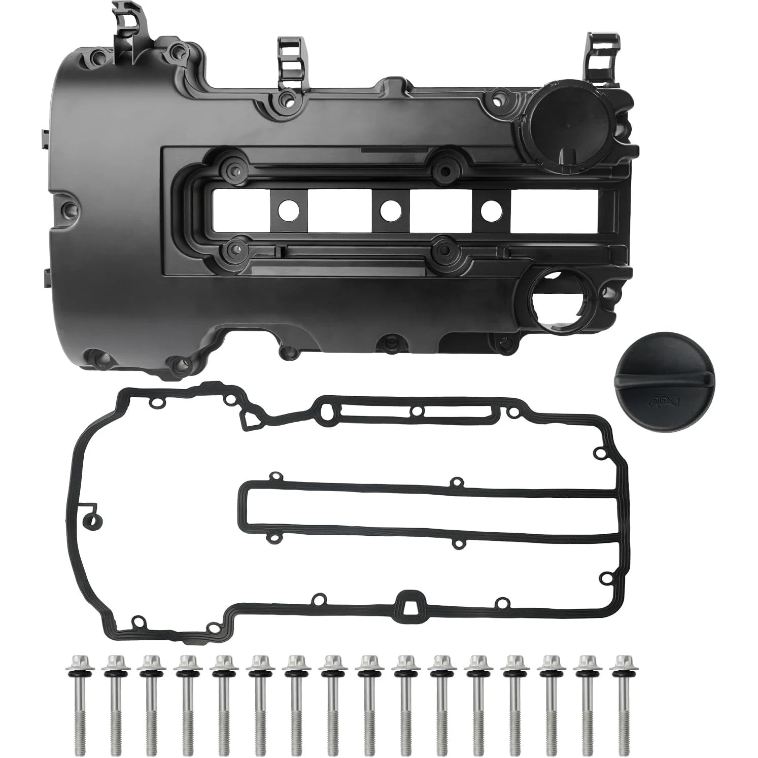

Valve Cover with Gasket Bolts & Oil Filler Cap Compatible with 2011-2020 Chevy Cruze Sonic Trax Volt Cadillac ELR Buick Encore