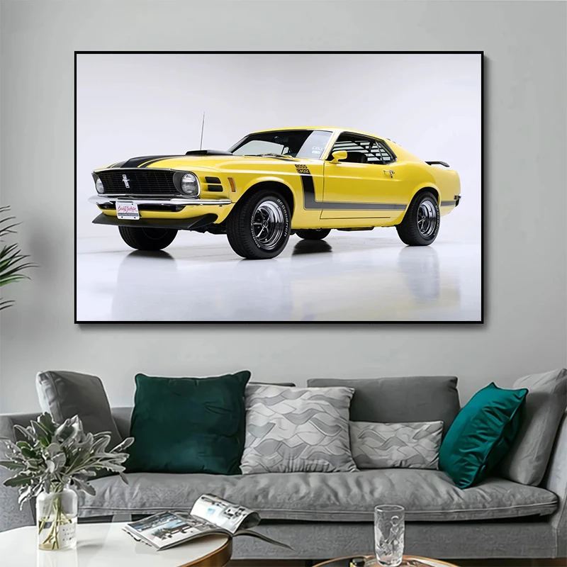 Classic Car Ford Mustang Various Vintage Cars Wall Art Picture Posters Prints Canvas Painting for Living Room Home Decor Cuadros