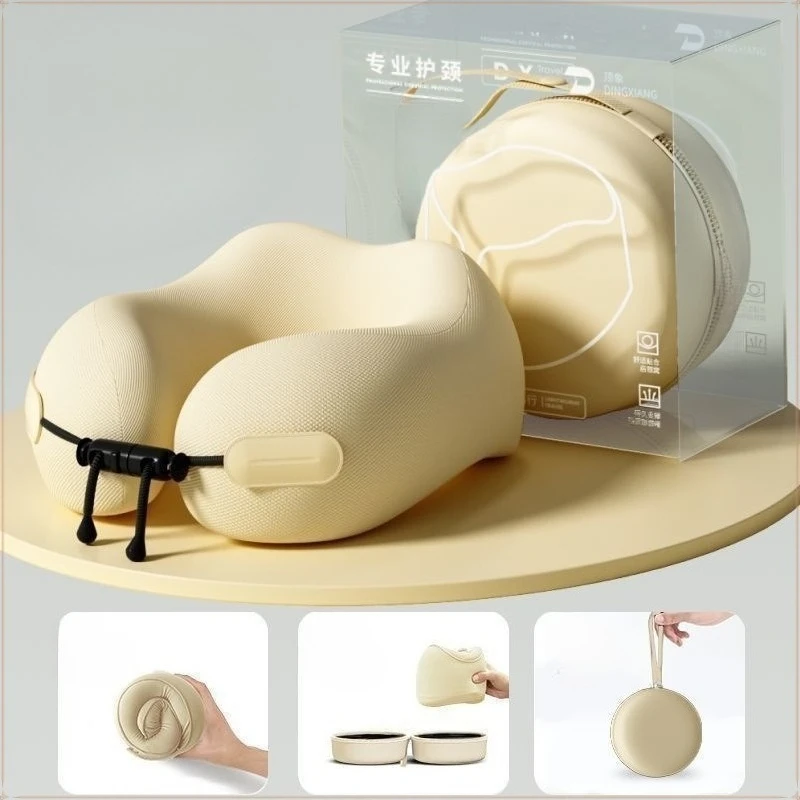 

Portable U Shape PillowMemory Foam Neck Pillow Travel Pillow for Airplane Or Office Home Comfort Support Neck Pillow