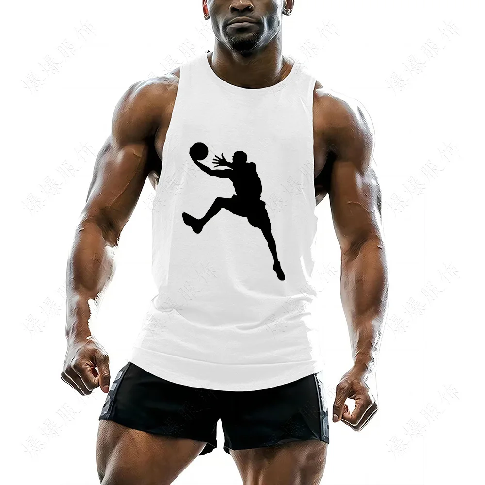 Gym Men's Tank Top Outdoor Basketball Training Sports Man Clothing Quick drying Breathable Comfortable Tops Y2k Sleeveless Shirt