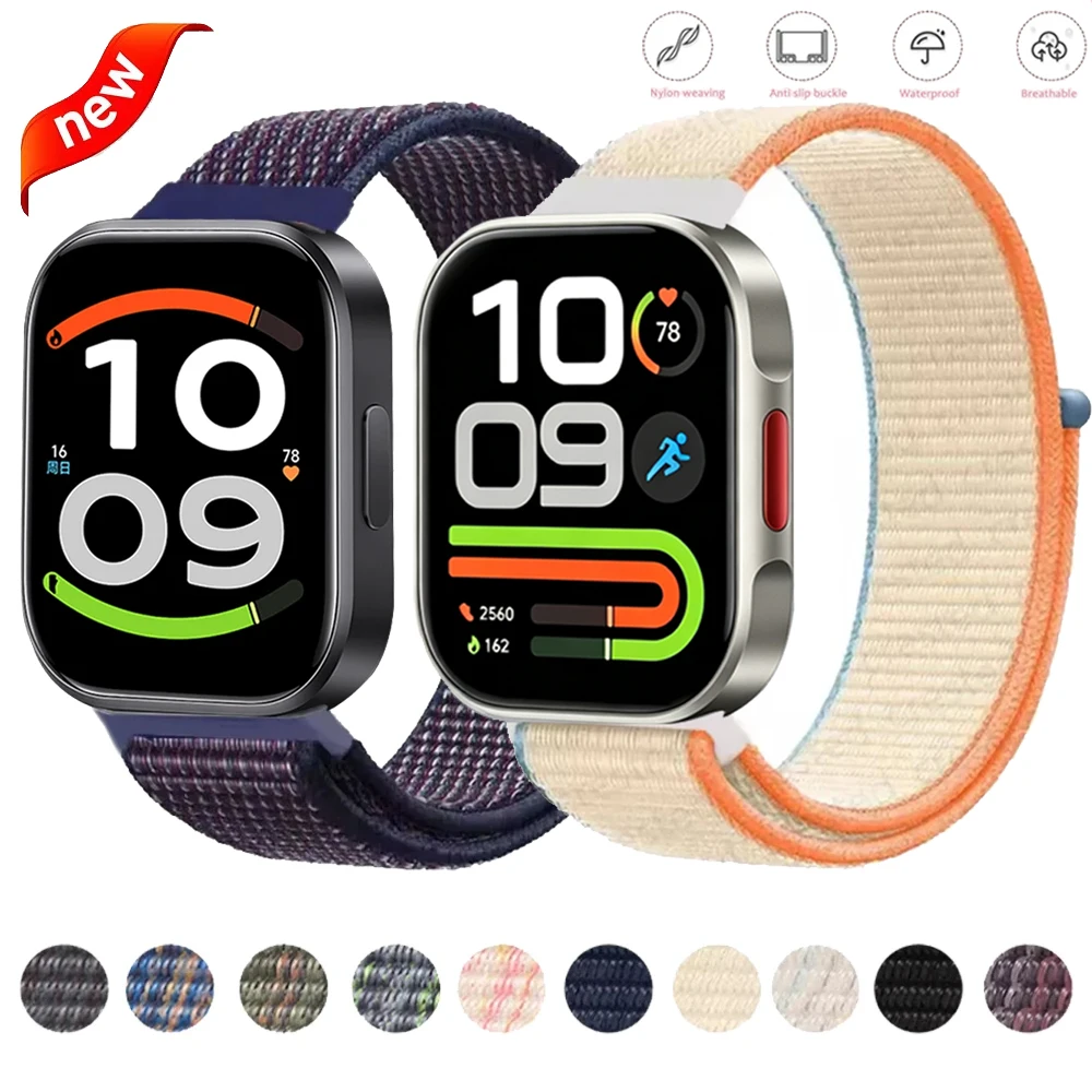 Nylon Loop Band for Xiaomi Miband 10/9/8 Pro Comfortable Breathable Replacement Belt For Redmi watch 4-5-6/6 Active/Lite Correa